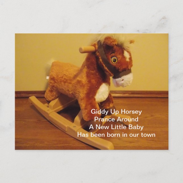 Nyfödd bebis Gratulerar Meddelande Vykort (Framsida)