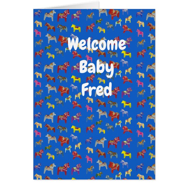 Nyfödd bebis hälsningskort (Framsidan)