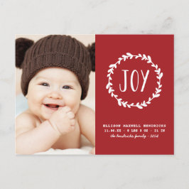 Nyfödd bebis Helgdag födelsemeddelande EDITABLE Fä Vykort