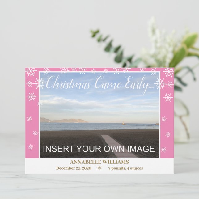 Nyfödd bebis jul-Helgdag-födelsemeddelande Meddelande (Stående Fram)