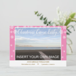 Nyfödd bebis jul-Helgdag-födelsemeddelande Meddelande