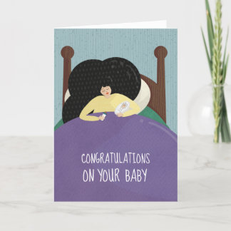 Nyfödd bebis-kort för grattisar (tomt) tack kort