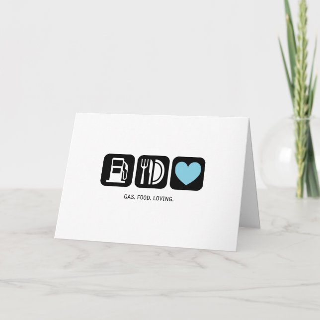 Nyfödd bebis-kort: Gas-Food-Loving (Boy) Kort (Framsida)