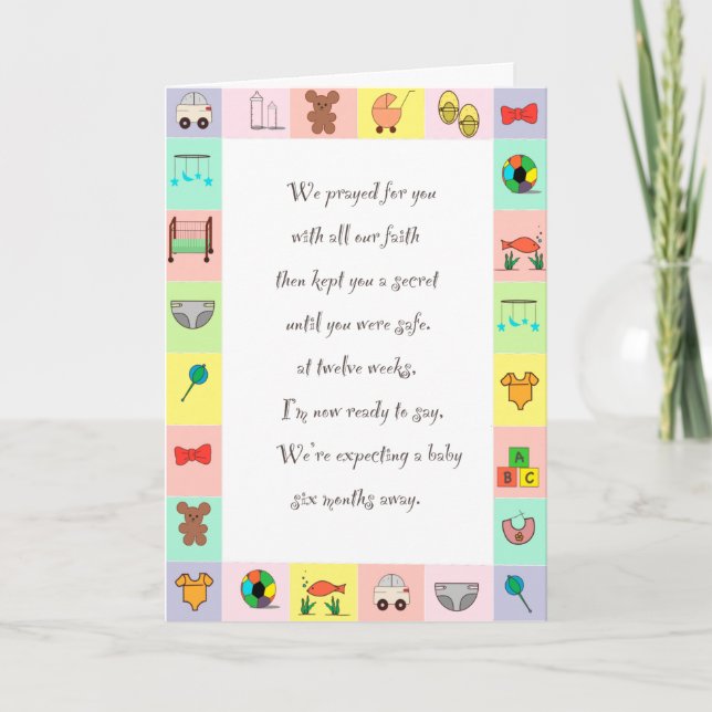 Nyfödd bebis-kort kort (Framsida)