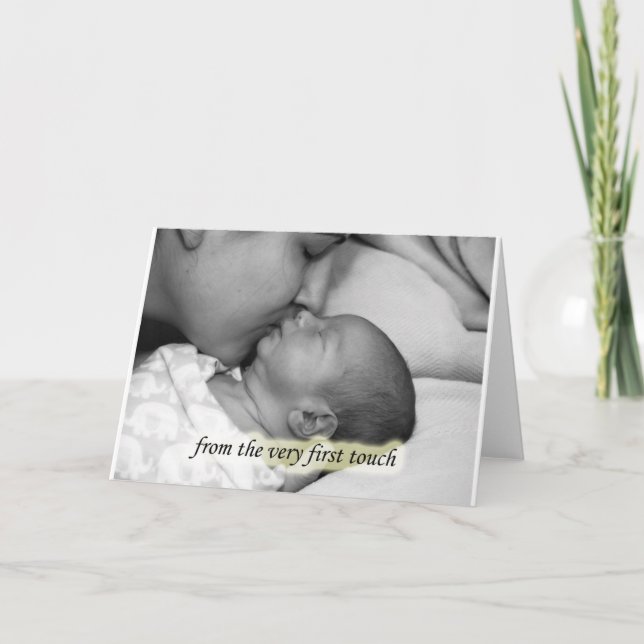 Nyfödd bebis-kort meddelande (Framsida)