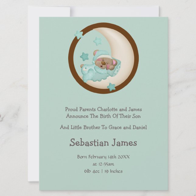 Nyfödd bebis meddelande (Framsida)