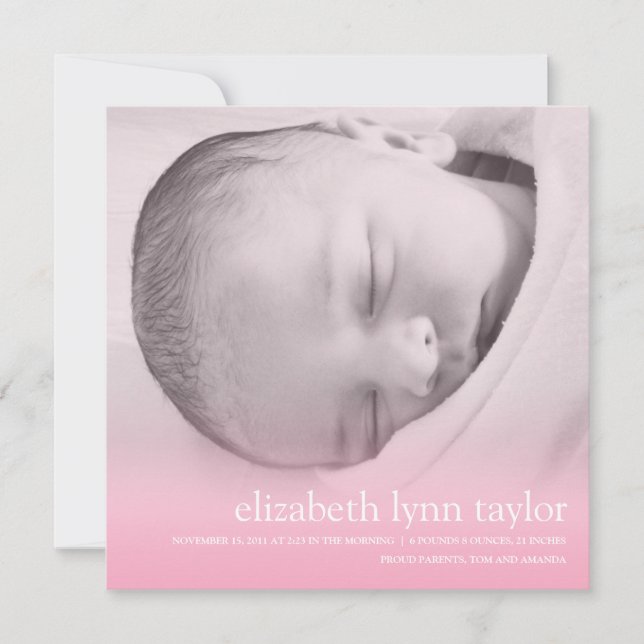 Nyfödd bebis meddelande (Framsida)