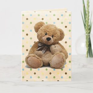 Nyfödd bebis Nallar vid Polka dots Kort