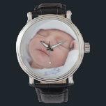 Nyfödd bebis Photo eWatch Watch Watch Armbandsur<br><div class="desc">Bär ett foto av nyfödd bebis på din klocka så att alla kan se det. Lägg till ditt eget foto.</div>