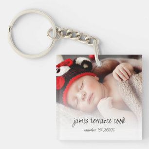 Nyfödd bebis Photo Overlay Keepsaké Birth Notice