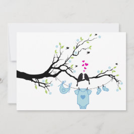 nyfödd bebis pojke, inbjudan till babydusch