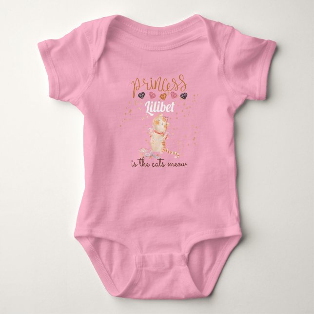 Nyfödd bebis Princess Lilibet Cute Kitten Named T Shirt (Framsida)