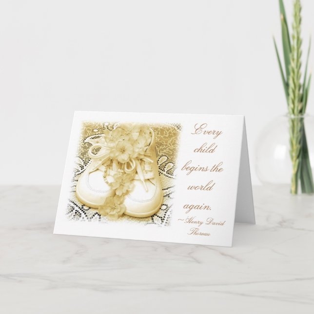 Nyfödd bebis skor meddelande (Framsida)