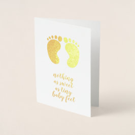 nyfödd bebis söt citat Guld Folierat Kort