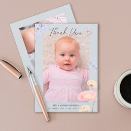 Nyfödd bebis Tack för att du presenterar Photo Col Meddelande