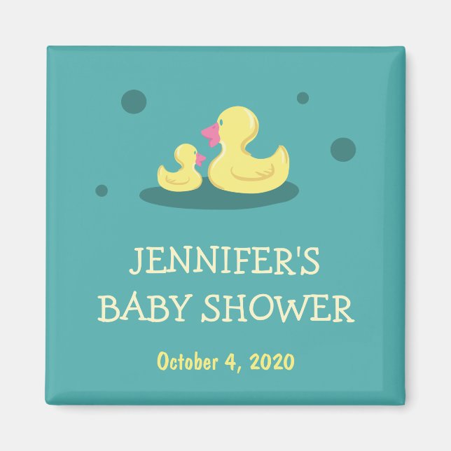 Nyfödd bebis till Kärlek Anka Baby Shower Magnet (Framsidan)