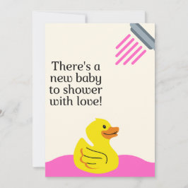 Nyfödd bebis till Shower med Kärlek - Rosa vatten Inbjudningar