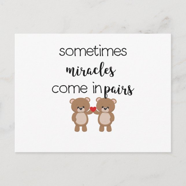 NYFÖDD BEBIS - TWILLINGAR VYKORT (Framsida)