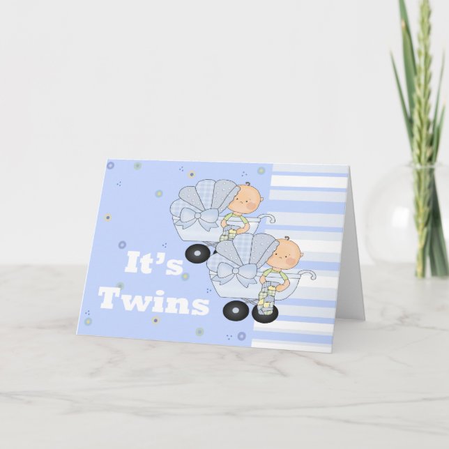 Nyfödd bebis Twin Boys Meddelande (Framsida)