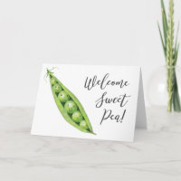 Nyfödd bebis Välkomsthälsning, Pea