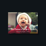 Nyfödd bebis Vår första jul som morföräldrar Canvastryck<br><div class="desc">Det här enkla fotot-kanvastrycket blir en underbar julklapp för nya mor- och farföräldrar. All text kan anpassas,  inklusive att ändra "morpa & morma" till "pappa & nana" eller valfri ordalydelse. Lägg till ditt eget foto för att skapa perfektens julkeepisod för att fira sin första julhelg som mor- och farföräldrar.</div>