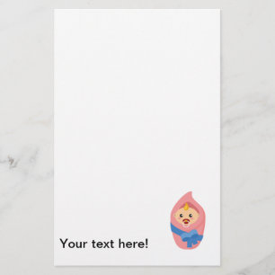 Nyfödd bebisclipart brevpapper
