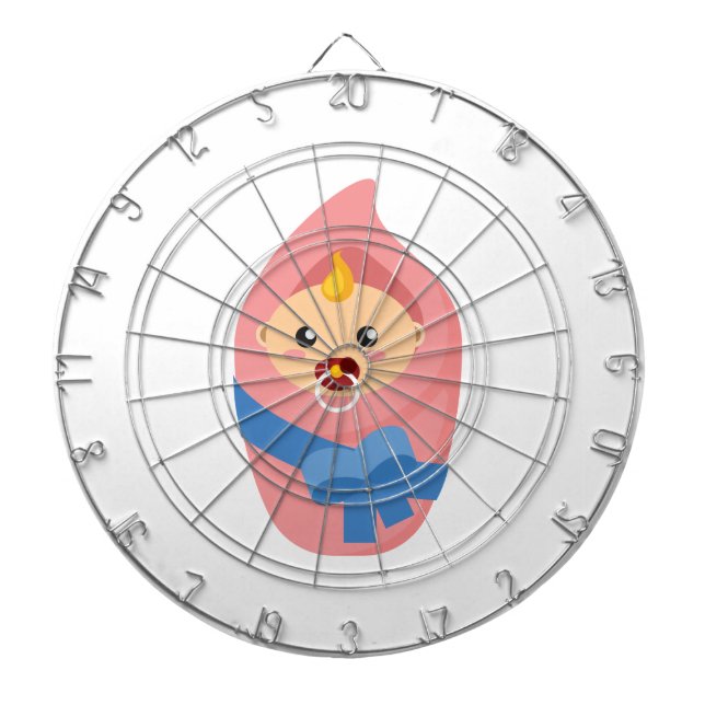 Nyfödd bebisclipart darttavla (Framsidan)