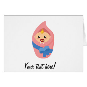 Nyfödd bebisclipart hälsningskort
