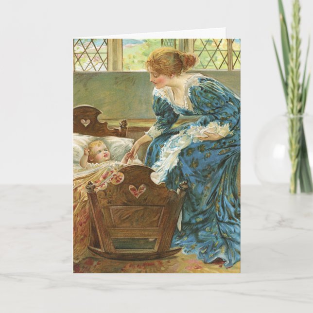 Nyfödd bebisgrattiskort kort (Framsida)