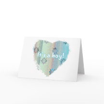 Nyfödd bebiskort - det är en pojke!