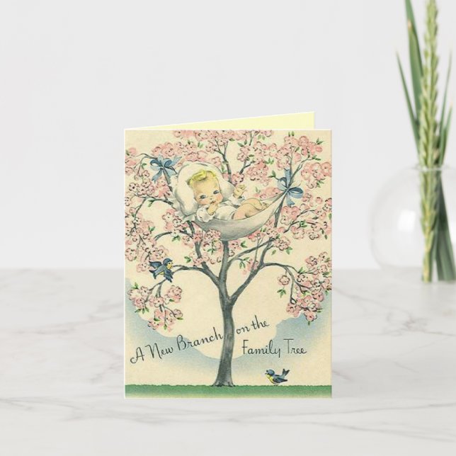 Nyfödd bebismeddelandekort meddelande (Framsida)