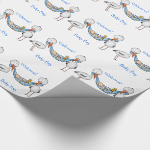 Nyfödd bebispojke - baby showergåva presentpapper
