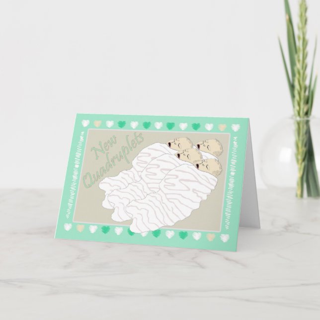 Nyfödd bebisQuadruplets Meddelande (Framsida)