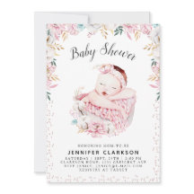 Nyfödd Blommigt Baby Shower