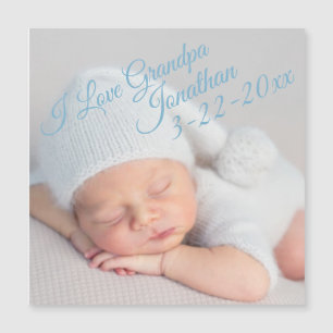 Nyfödd födelsedagseftergift Foto Grandpa Magnet