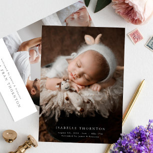 nyfödd foto baby-födsel meddelande