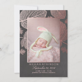 Nyfödd fototillkännagivande för födelse för rosa meddelande