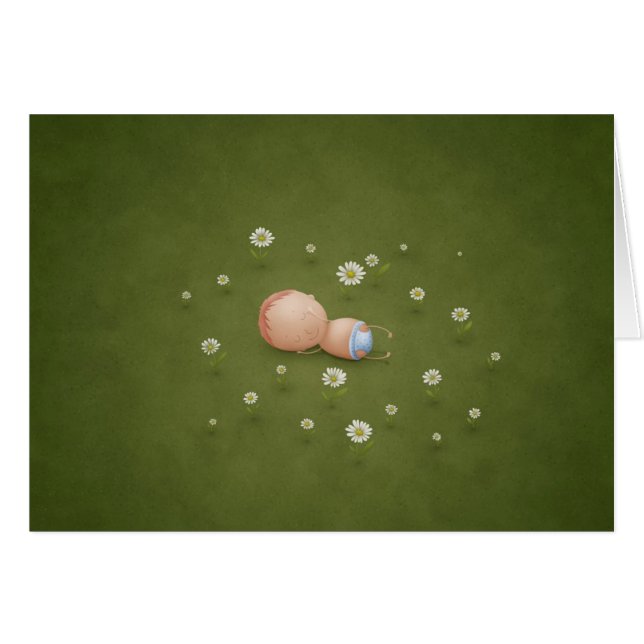 Nyfödd Hälsningskort (Framsidan Horizontal)