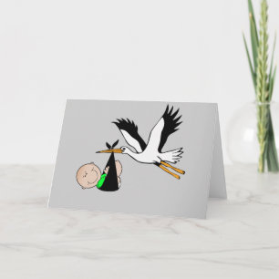 Nyfödd Leverans efter stork Kort