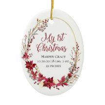 Nyfödd Min första Blommigt i jul