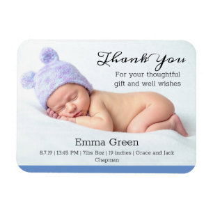 Nyfödd Modern Baby Photo Tack Magnet