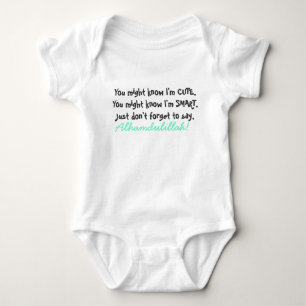 Nyfödd och för småbarnbaby islamiskt gulligt i  t shirt