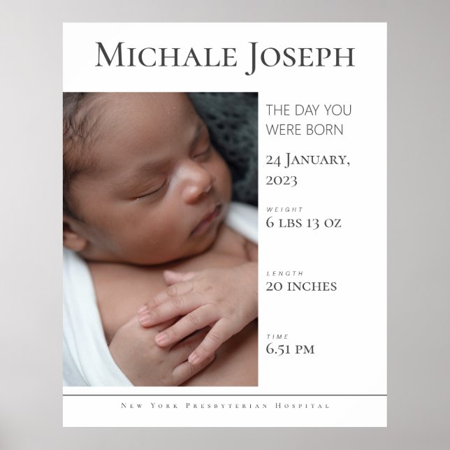 Nyfödd statistik | Födelsestatistik skylt | Nyfödd (Framsidan)