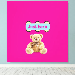 Nyfödd Teddybjörn Design Canvastryck