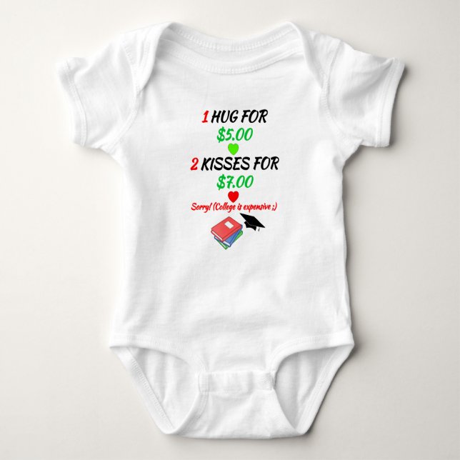 Nyfödda Baby Hugs och Kisses - So Funny T Shirt (Framsida)