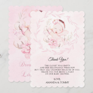 Nyfödda Baby Shower - tack för ditt kort