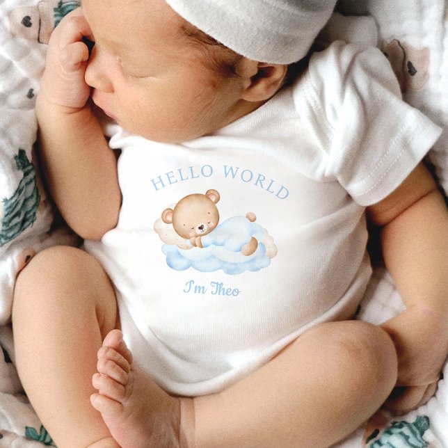 Nyfödda Björnbjörn Pojke Namn Baby T Shirt (Skapare uppladdad)