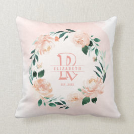 Nyfödda flickor personlig baby keepsakes monogram kudde