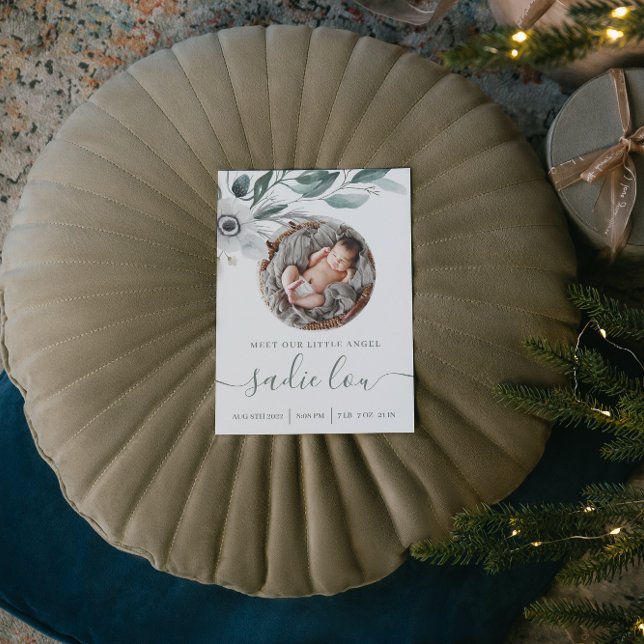 Nyfödda födelsetal - foto-annons kort (Skapare uppladdad)