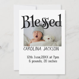 Nyfödda, foto, modernt födelsemeddelande inbjudningar